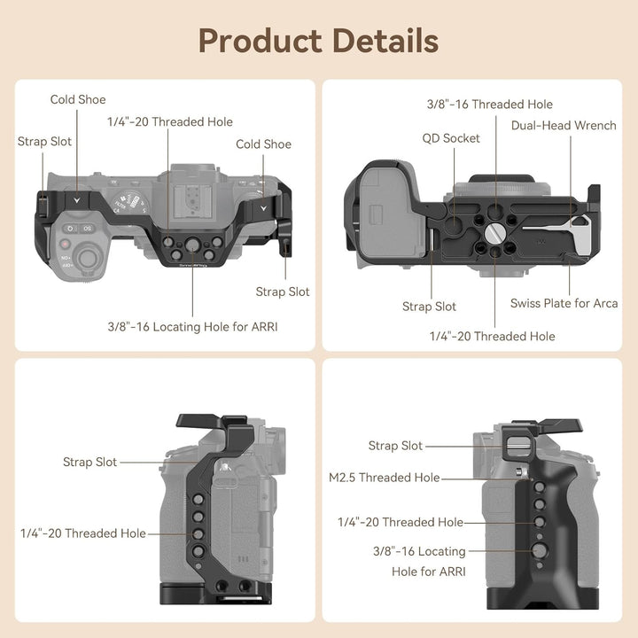 SMALLRIG X-S20 Cage Kamerakäfig für FUJIFILM X-S20 Camera, Vollkäfig aus Aluminiumlegierung, mit Sch