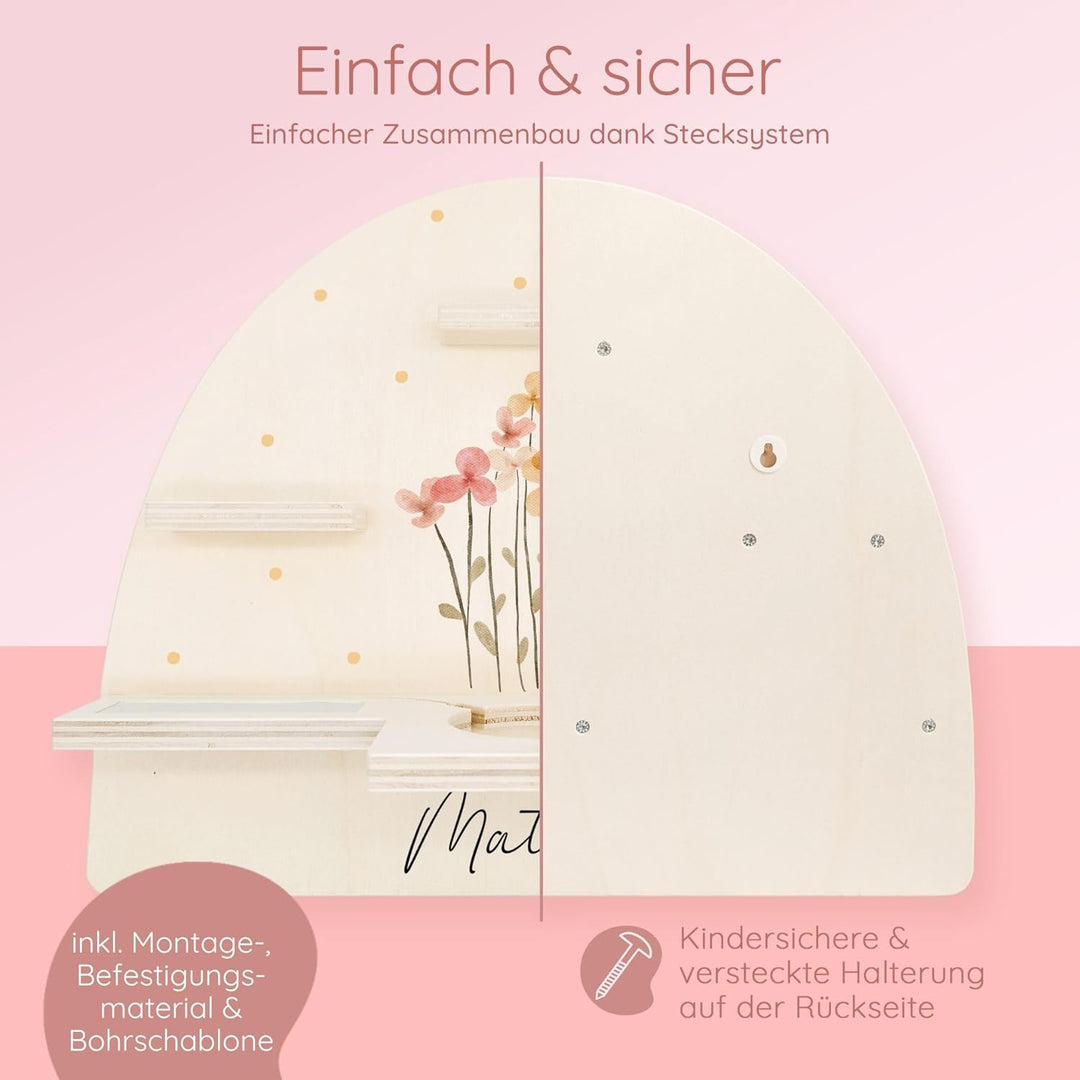 Bärenfreunde personalisiertes Tonie Regal für Kinderzimmer - Magnetisches Toniebox Regal für Toniebo