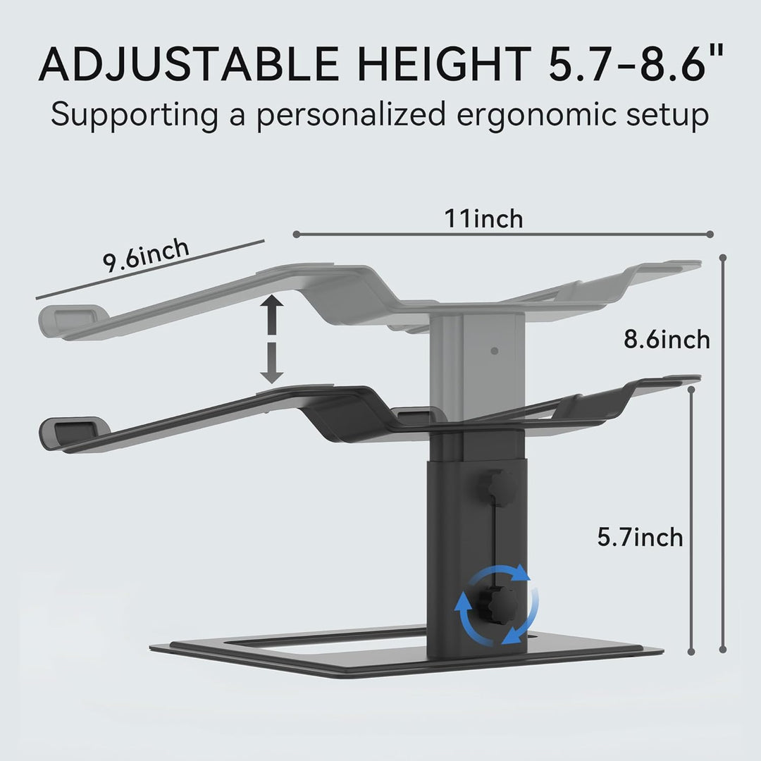 SOUNDANCE Laptop-Ständer für Schreibtisch, verstellbar, ergonomischer Laptop-Ständer für den Schreib