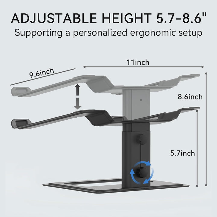 SOUNDANCE Laptop-Ständer für Schreibtisch, verstellbar, ergonomischer Laptop-Ständer für den Schreib