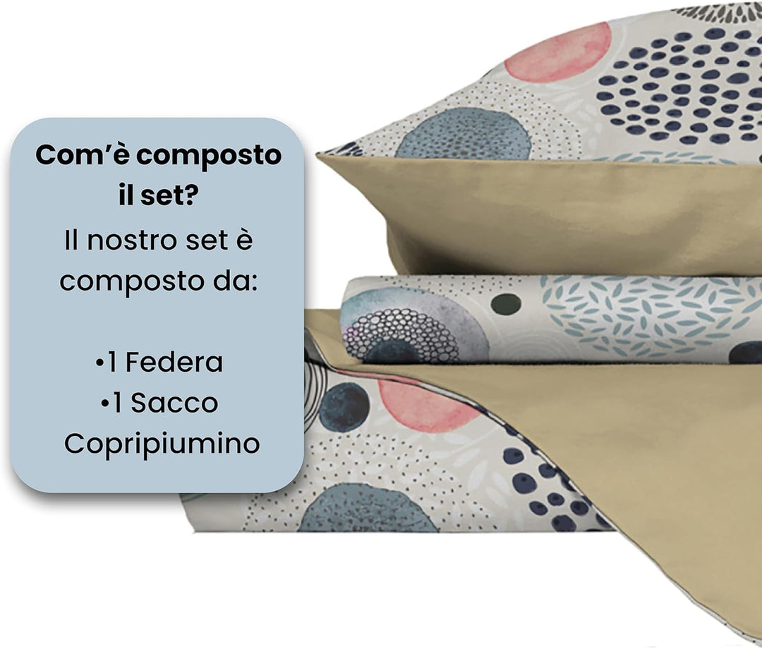 Italian Bed Linen Fantasy Bettbezug, Einzelne Einzelne Acquerello, Einzelne Acquerello