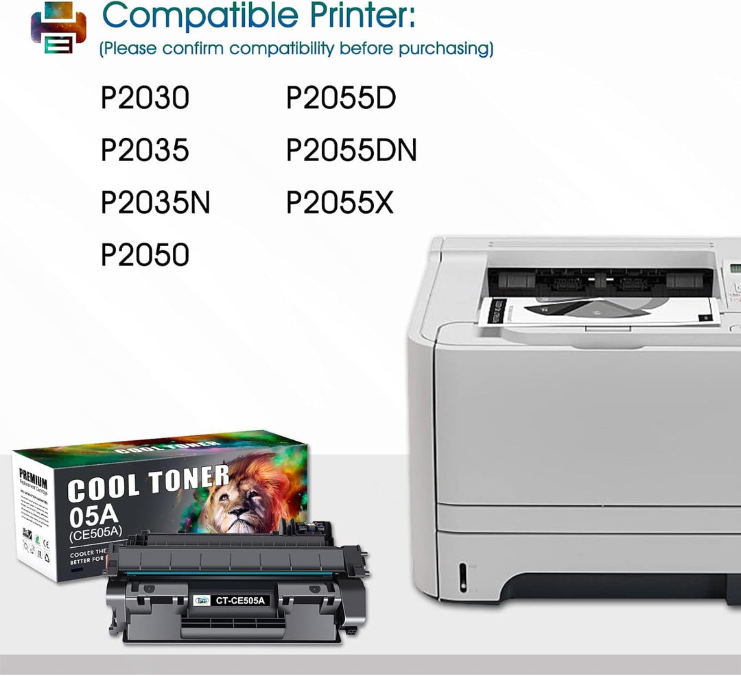 Cool Toner Kompatibel Tonerkartusche als Ersatz für HP 05A CE505A 05X CE505X LaserJet P2035 P2055DN