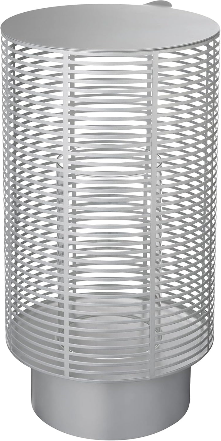 blomus Outdoor Laterne -Olea- | Windlicht aus Edelstahl mit Glaszylinder | Farbe Silber | Grösse L Ø