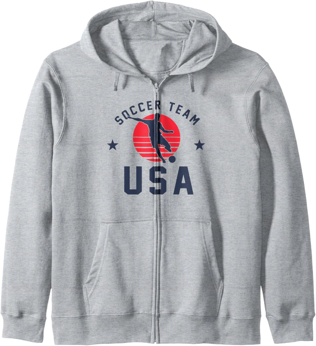 Trendy Soccer Team USA Collegiate Text Kapuzenjacke