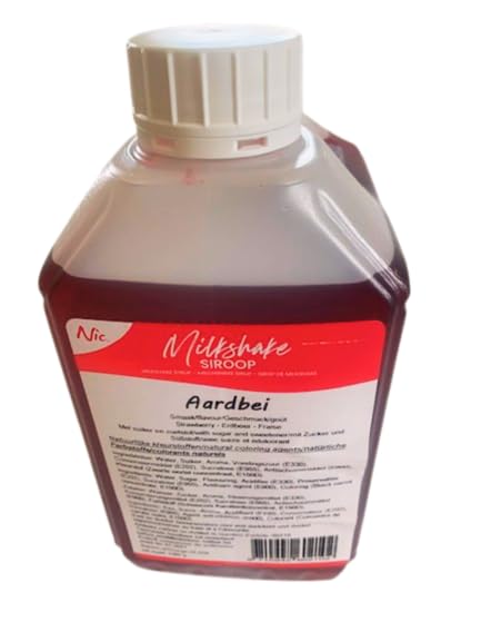 Milchshake Sirup Erdbeere im 2 l Kanister + hochwertigem Doppelmass