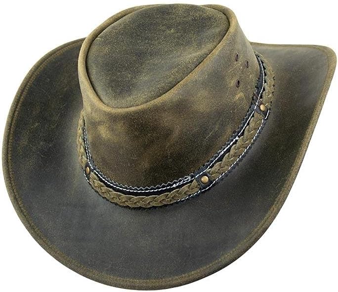 Black Jungle ARAMAC Lederhut Cowboyhut Australienhut Hut XS Khaki, XS Khaki