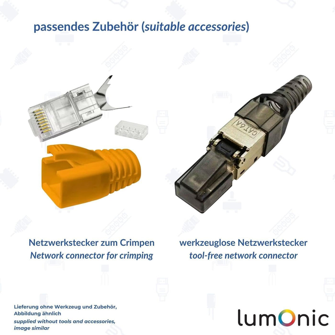 Lumonic 100m Netzwerkkabel CAT 5e F/UTP I CAT5e-Kabel, Gigabit Lan Kabel, Ethernet Kabel I Flexibles