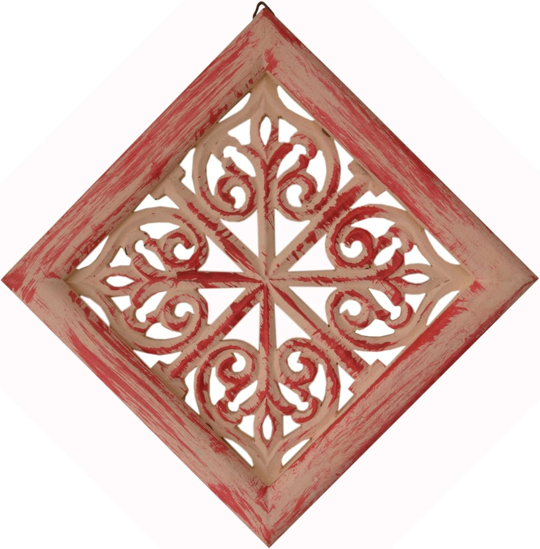 Purpledip Artistic Wooden Wall Panel 'Floral Art' (10934)