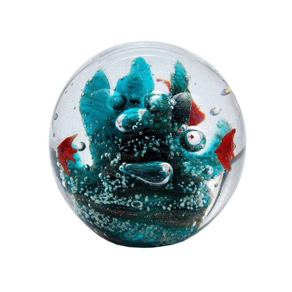 Traumkugel (248) 9-10cm - Korallenriff - nachtleuchtend - Briefbeschwerer Paperweight