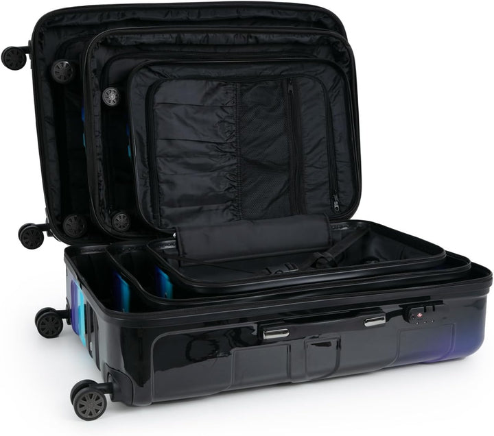 Suitline - 2er Trolley - Koffer Set Grössen Neon Blue 2er Set S+L, Neon Blue 2er Set S+L