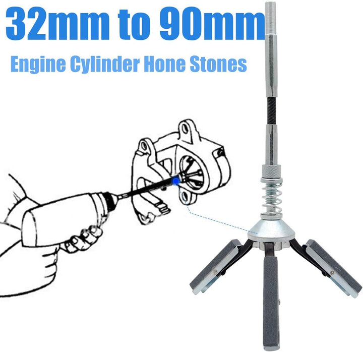 TOTMOX Einstellbarer Zylinder-Hon-Entglaser, 2" Stein Auto Motor Zylinder Schleifen Brems-Hon-Welle