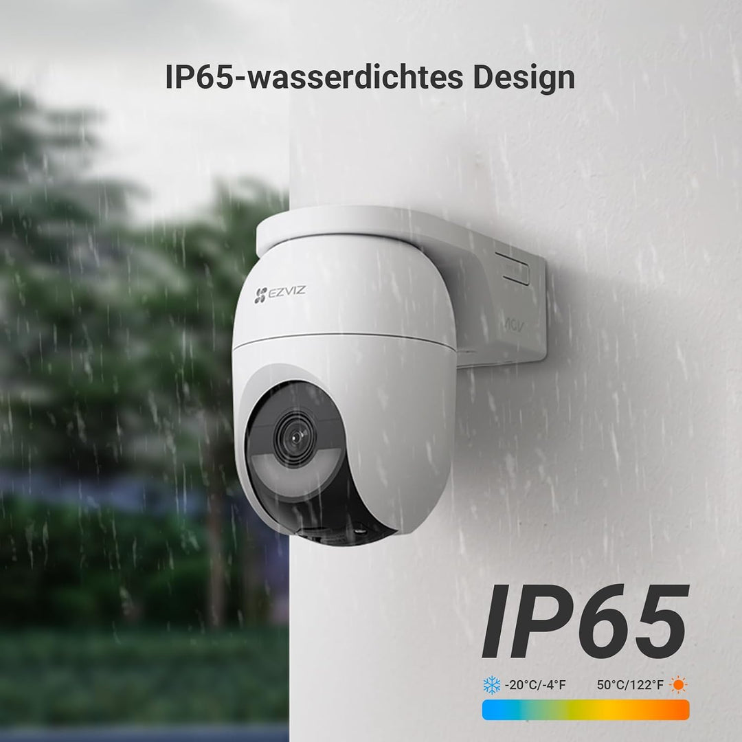 EZVIZ Kabellose PTZ-Akku-Überwachungskamera, 8MP WLAN-Aussenkamera, Always-On-Video Modus, Farbnacht
