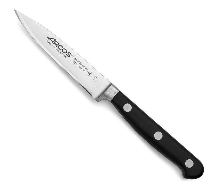 Arcos Schälmesser aus Edelstahl 100 mm - Ergonomischer Griff aus Polyoxymethylen, Ideal für Schälen