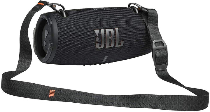 JBL Xtreme 3 kabelloser, tragbarer, wasserdichter Lautsprecher mit Bluetooth und Ladekabel in Schwar