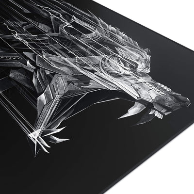 Titanwolf - Übergrösse Mauspad Gaming Titanwolf 1200x600mm XXXL Mousepad gross mit Motiv Tischunterl