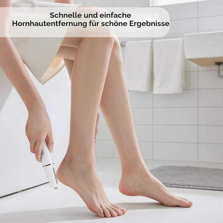 BarberBoss Elektrische Fussfeile, Hornhautentferner für Füsse, wiederaufladbares Pediküre-Set, feine