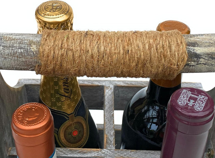 DanDiBo Weinträger 4 Flaschen Flaschenträger Holz 4 Takt 96034 Weinregal Flaschenkiste Flaschenkorb