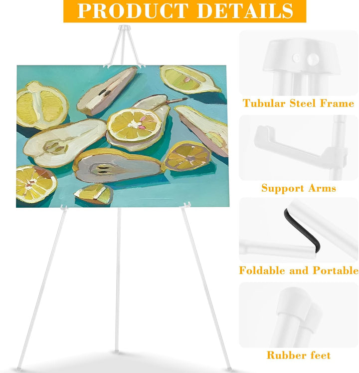 PUWOWYE Künstler Staffelei Stand, 160cm Verstellbares Stativ Tisch Kunst Leinwand Malerei Display, E