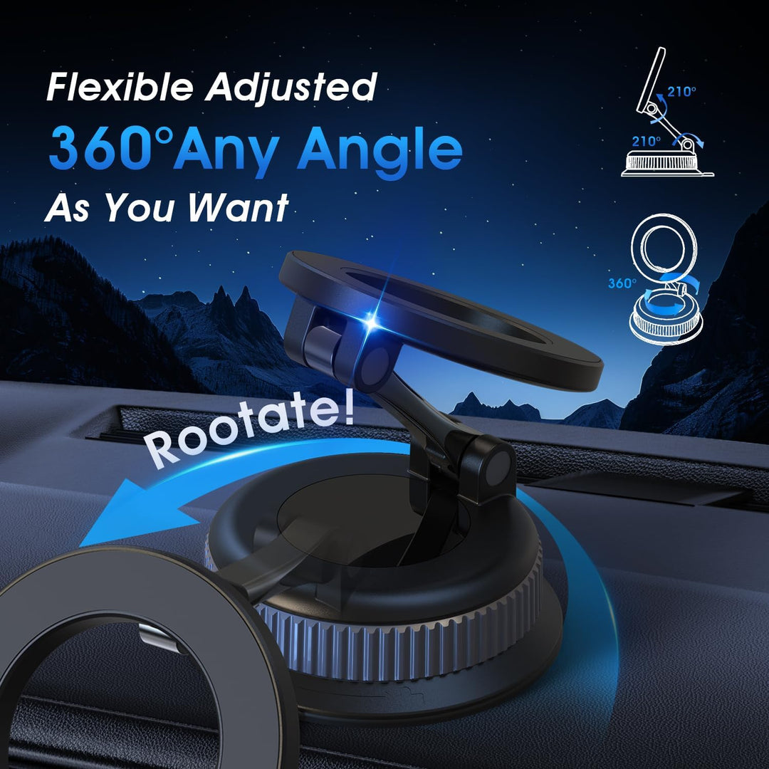 Handyhalterung Auto – Magsafe Autohalterung mit Klebepad & Vakuum Saugnapf, Handy Halterung Auto für