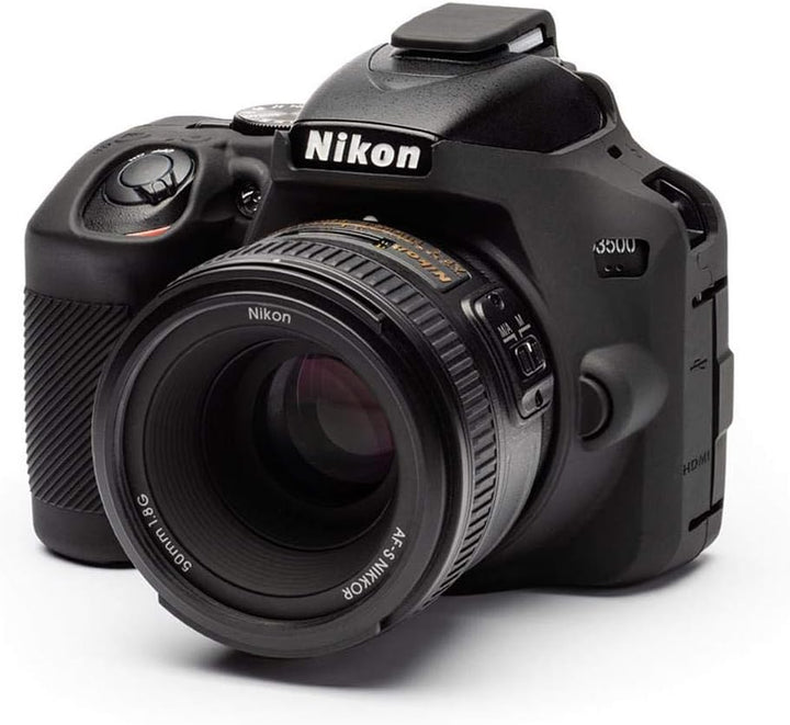 easyCover - Silikon Kameratasche - Schutz für Ihre Kamera - Nikon D3500 - Schwarz