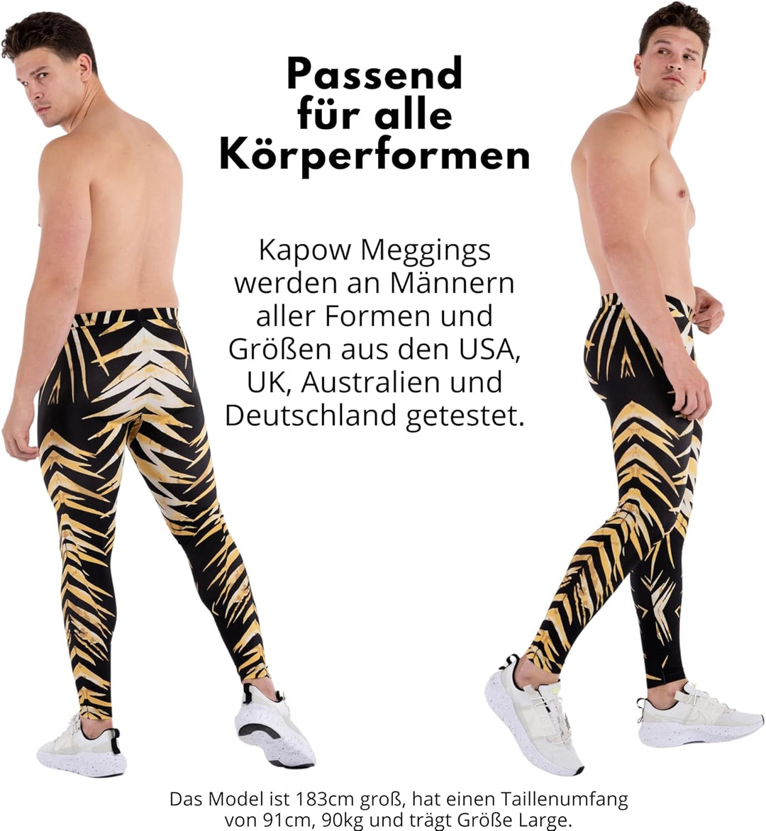 Kapow Meggings - Die originalen Männer-Leggings: Ideal für Fitness, Laufen, Mode, Festivals, Partys