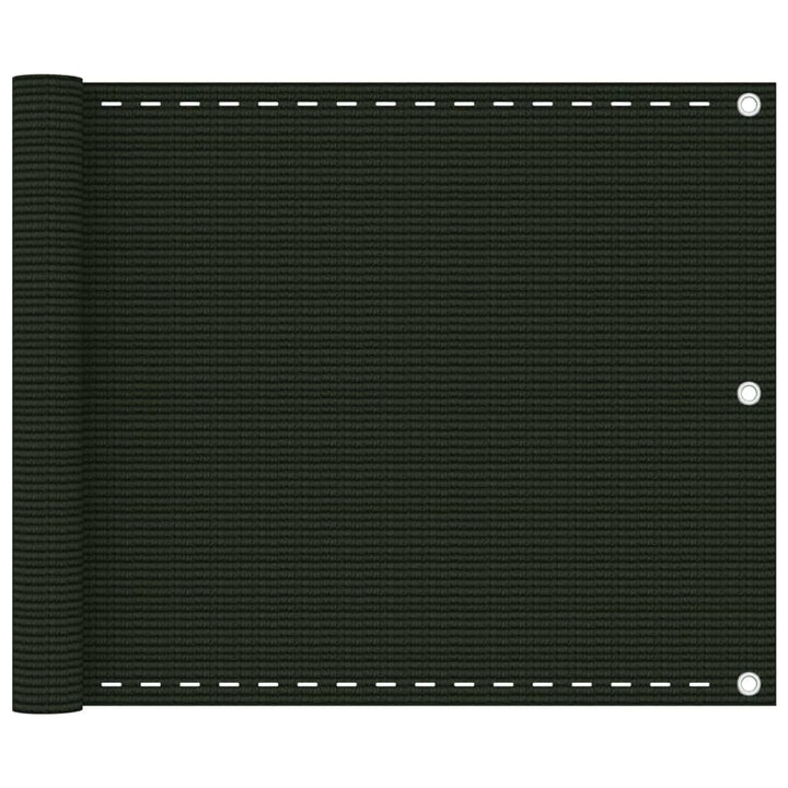 WIFESE Balkon Sichtschutz Terrasse 75x600 cm mit Ösen PE Seil Balkonbespannung Balkonsichtschutz Bal