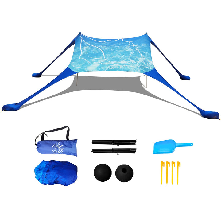Strandzelt Pop Up 160 x 200 cm, 3D Drucken Klein Sonnenschutz UPF50 Lycra Zelte Outdoor Hinterhof St