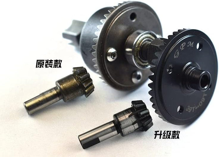 GPM Racing Chrome Steel Diff Bevel Gear 39T & Pinion Gear 09T for Arrma 1:8 Kraton 6S / Outcast 6S /