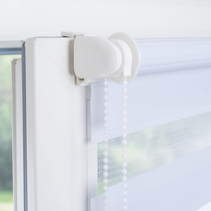 Liedeco® Duo Rollo Klemmfix - 45 x 160 cm Weiss/lichtdurchlässig/stufenlos verstellbar/leichte Innen