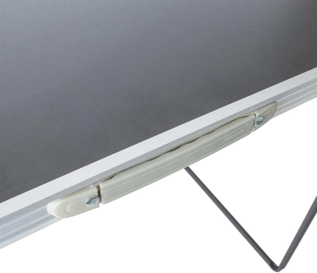 Harbour Housewares 1x Schwarz 80cm x 60cm Klappbarer Campingtisch aus Metall - Klein Faltbar Tragbar