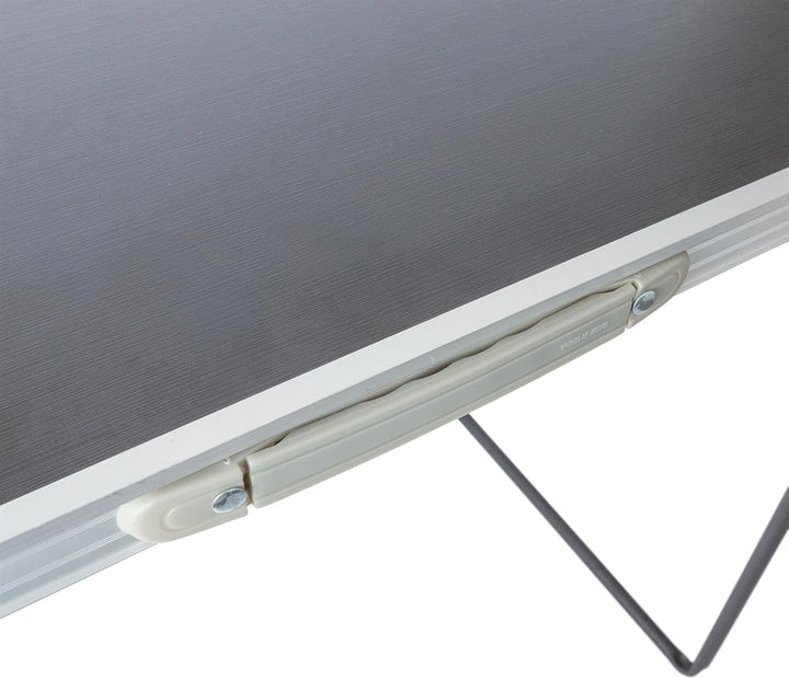 Harbour Housewares 1x Schwarz 80cm x 60cm Klappbarer Campingtisch aus Metall - Klein Faltbar Tragbar