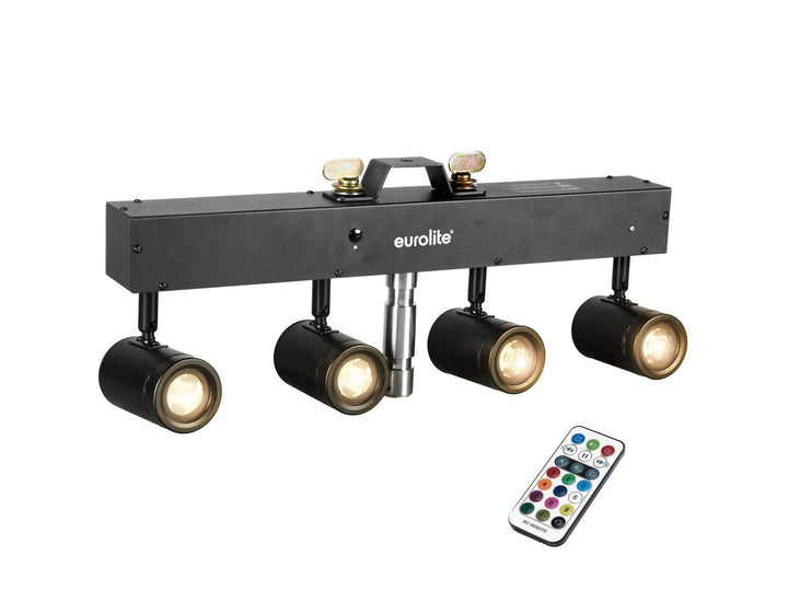 EUROLITE LED KLS-60 WW Kompakt-Lichtset | Leiste mit 4 lichtstarken, warmweissen Spots, QuickDMX-Buc