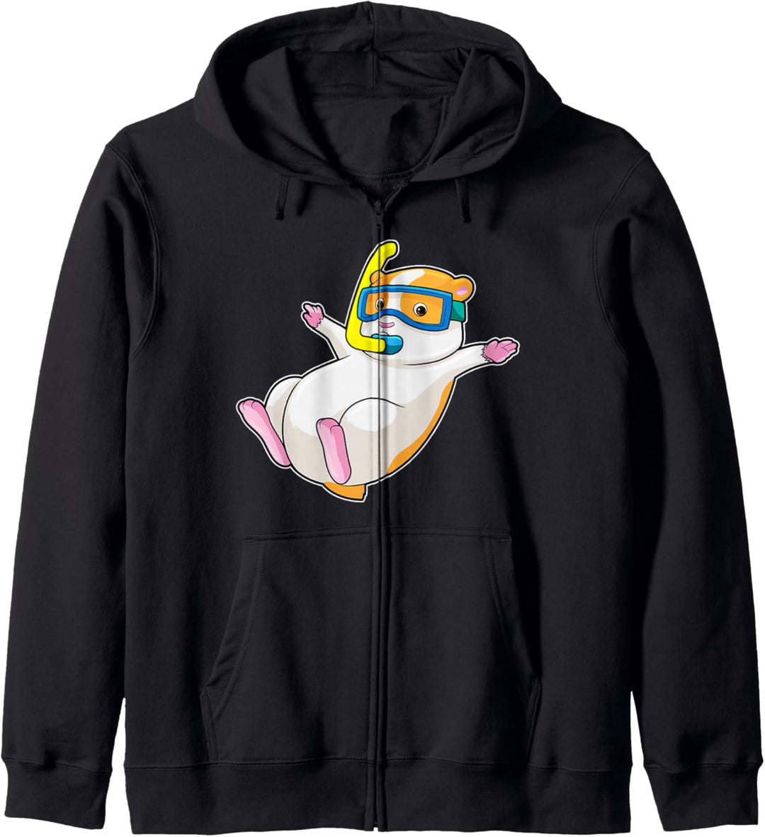 Hamster Tauchen Schwimmbrille Schnorchel Kapuzenjacke