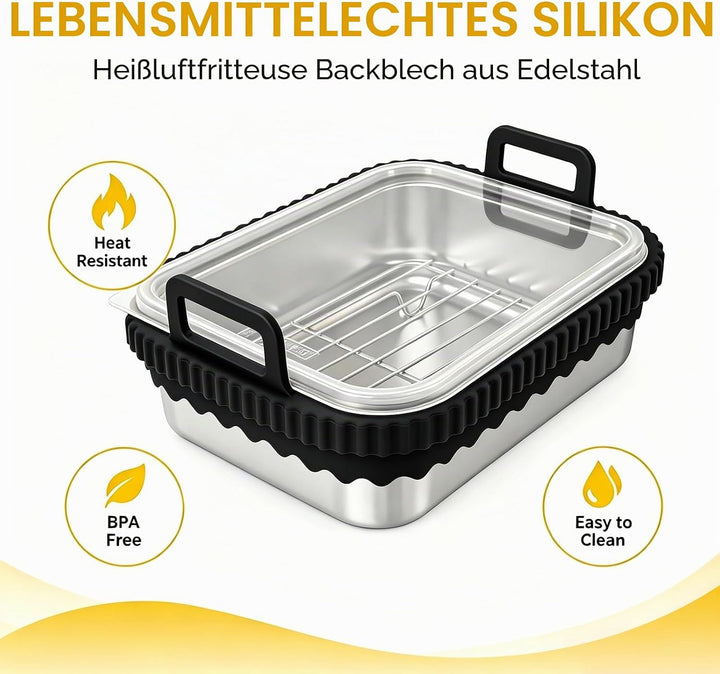 Auflaufform Airfryer für COSORI Heissluftfritteuse 2 Kammern/Ninja Heissluftfritteuse AF400EU/DZ400E