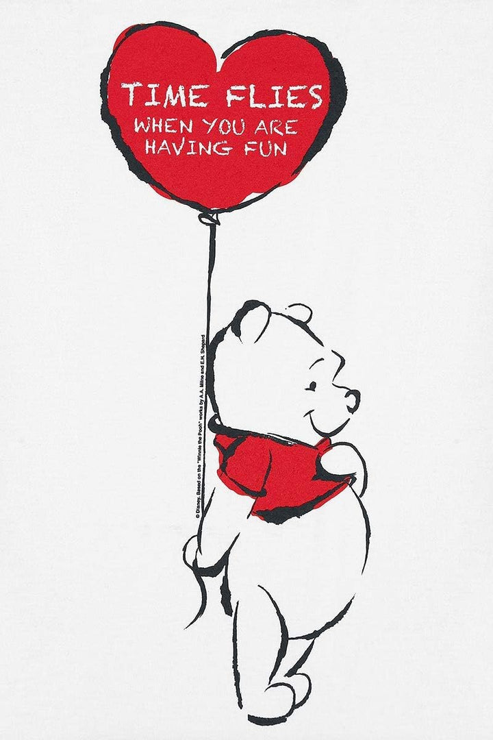 Winnie The Pooh Time Flies Frauen Top weiss Disney, Fan-Merch, Filme XL Weiss, XL Weiss