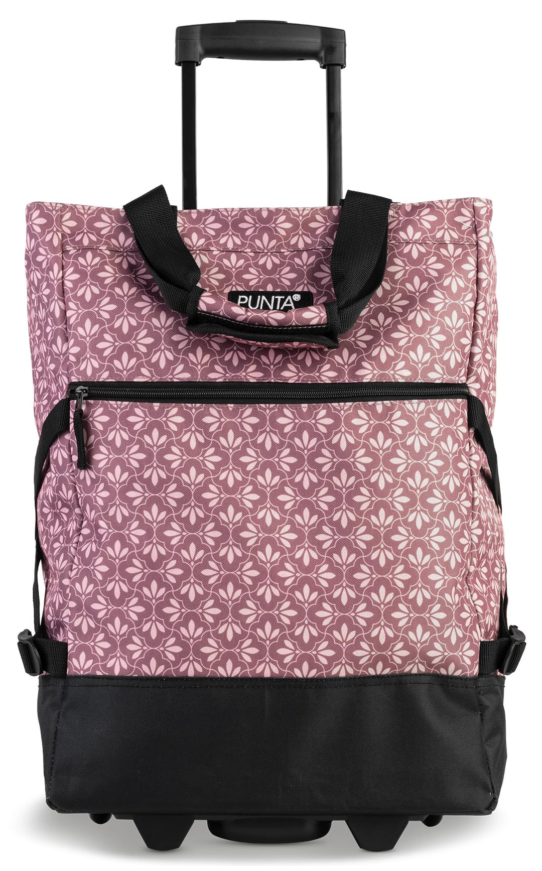 Punta® Einkaufstrolley Altrosa (33 L) - Stabiler Einkaufswagen für müheloses Einkaufen mit leise lau