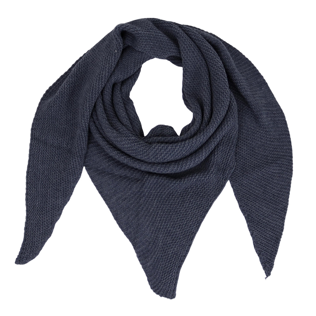 Dreieckstuch Strickschal warmer Dreiecksschal ca.180x72 cm, Leicht (Made in Italy, Uni Farbe), in to