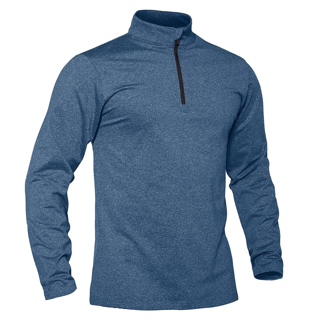 TACVASEN Pullover Herren Langarmshirt Half Zip Fleece Winterpullover Warm Atmungsaktiv Sport Sweatsh