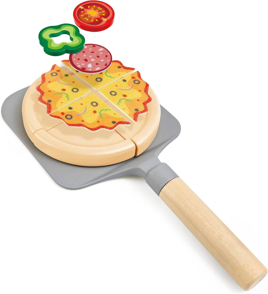 Hape Pizzaofen mit realistischen Brennholzeffekt und passenden Geräuschen – Rollenspiel-Kochset mit