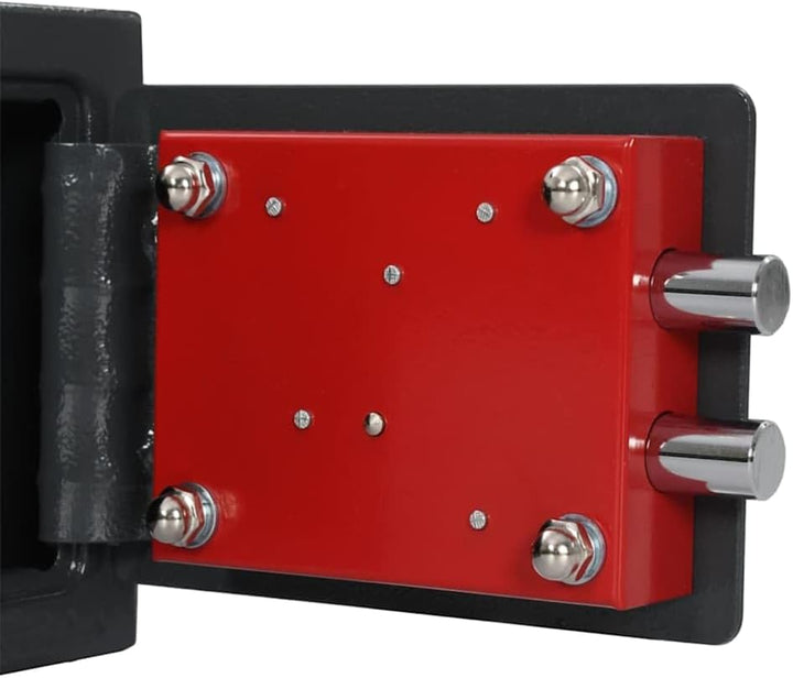 vidaXL Safe Box mit Schloss Dunkelgrau 23 x 17 x 17 cm Stahl, Heimarbeitsplatz Safe, robuster Sicher
