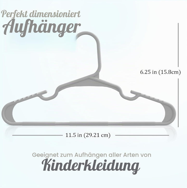 Utopia Home Packung mit 40 Kinderkleiderbügeln - 11,5“ Baby- und Kinderkleiderbügel aus Kunststoff f