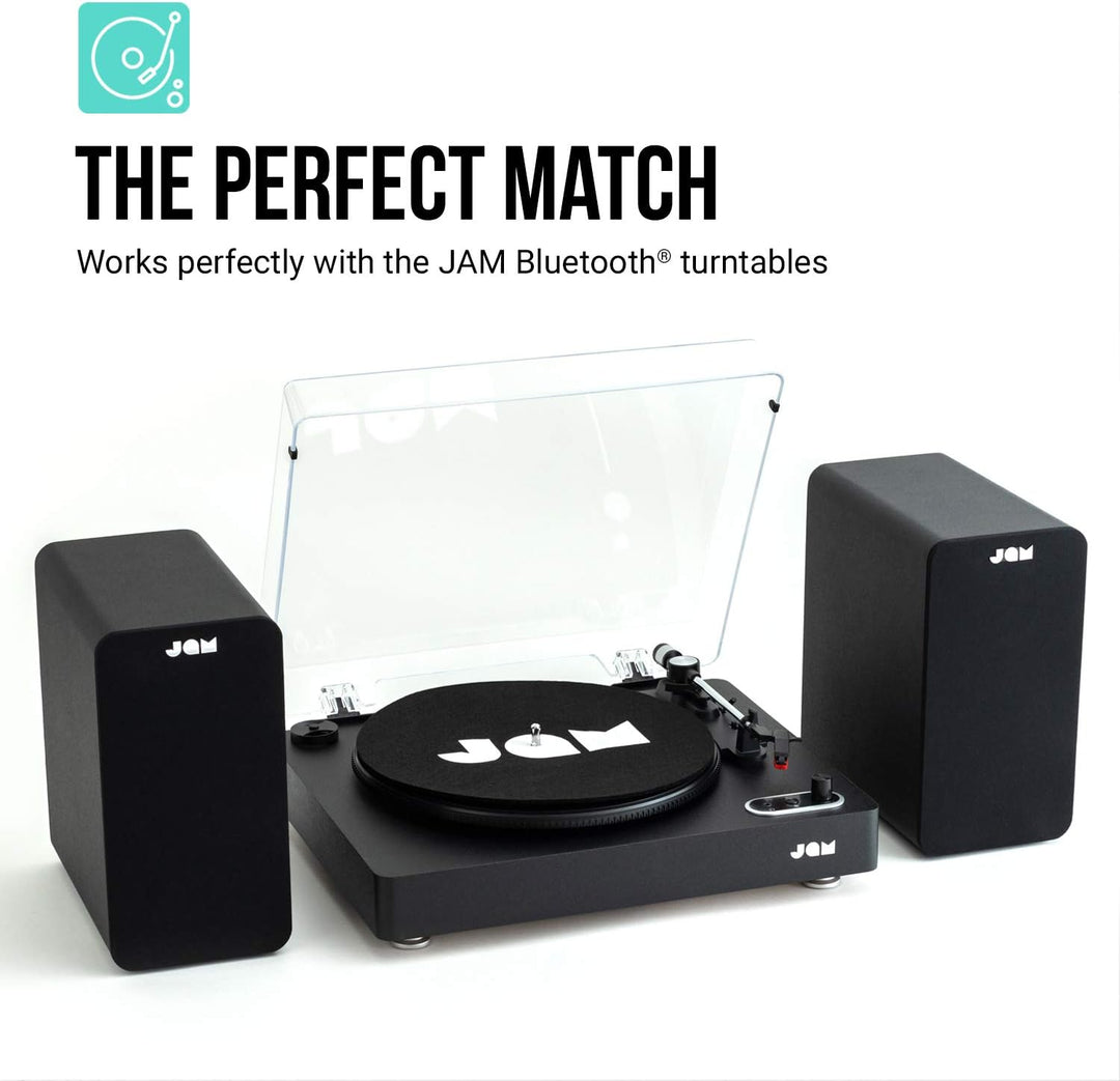 Jam Bluetooth Bookshelf Speakers - Kompaktes, netzbetriebenes Doppellautsprechersystem, Aux-in-Funkt