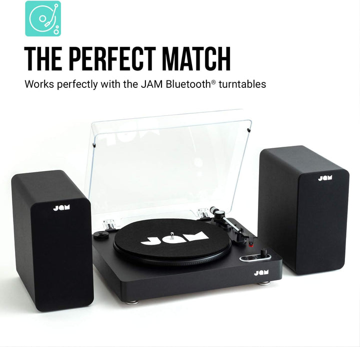 Jam Bluetooth Bookshelf Speakers - Kompaktes, netzbetriebenes Doppellautsprechersystem, Aux-in-Funkt