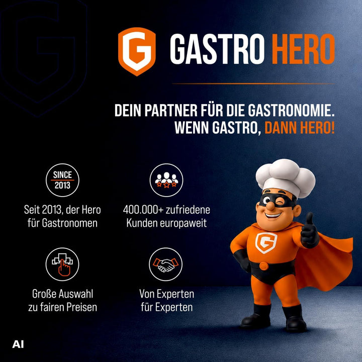 GastroHero Gemüseschneider I Elektrischer Gemüseschneider I 300 kg/h Leistung I 5 Scheiben Ø 2-7 mm