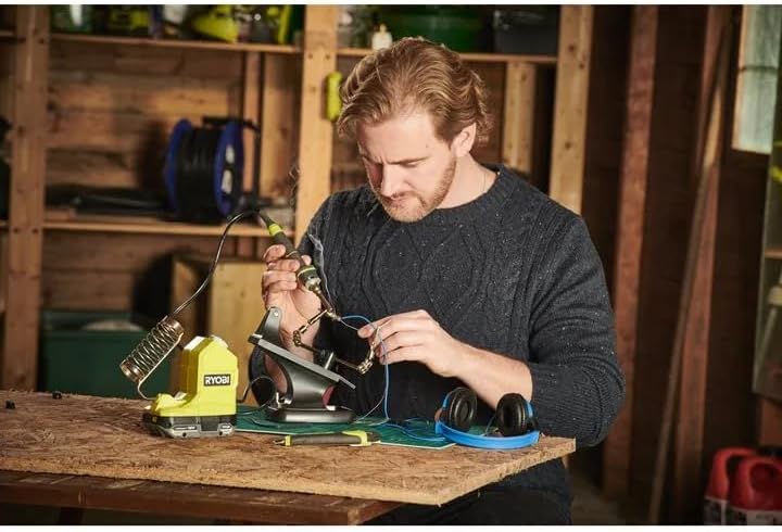 RYOBI 18 V ONE+ Akku-Lötkolben RSI18-0 (Temperaturspanne 200 – 480 °C, in 50 Sekunden auf 480°C, Kab
