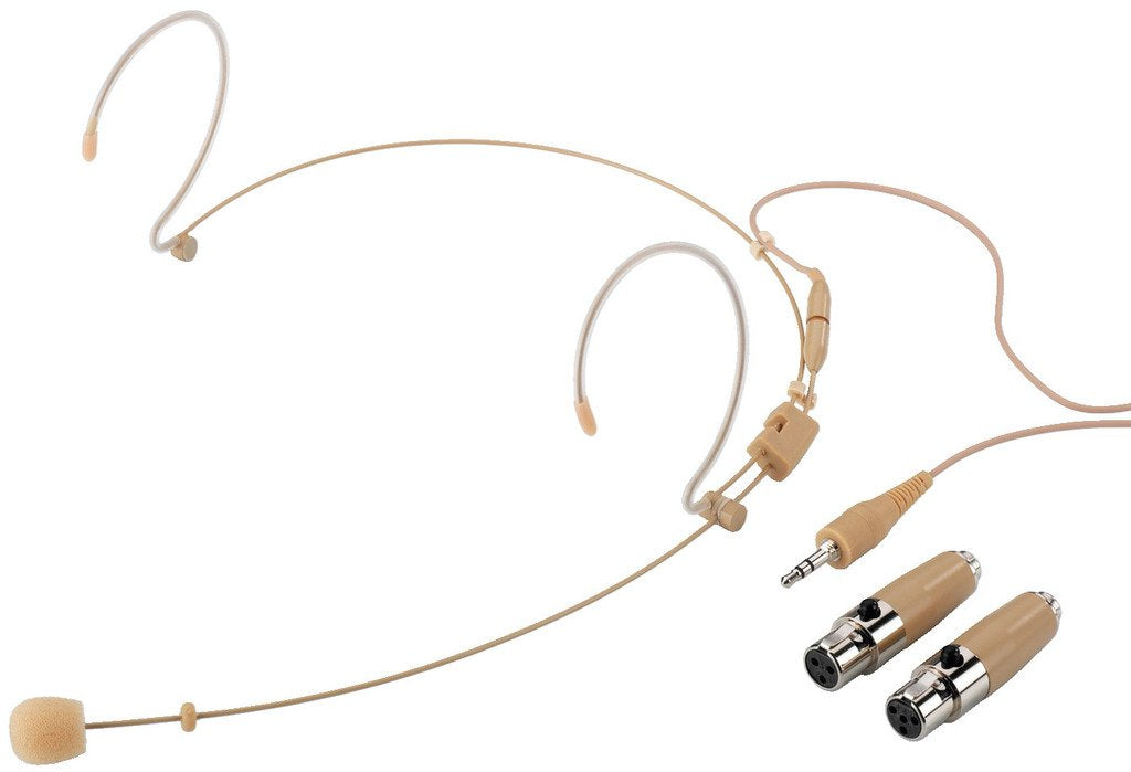 MONACOR HSE-152A/SK Headset-Mikrofon, Beige, 235170