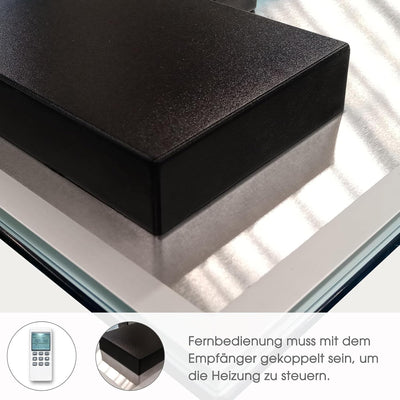 Infrarotheizung Spiegel mit Thermostat 450 Watt - Spiegelheizung Infrarot - Badspiegel 80x60 CM - Ba