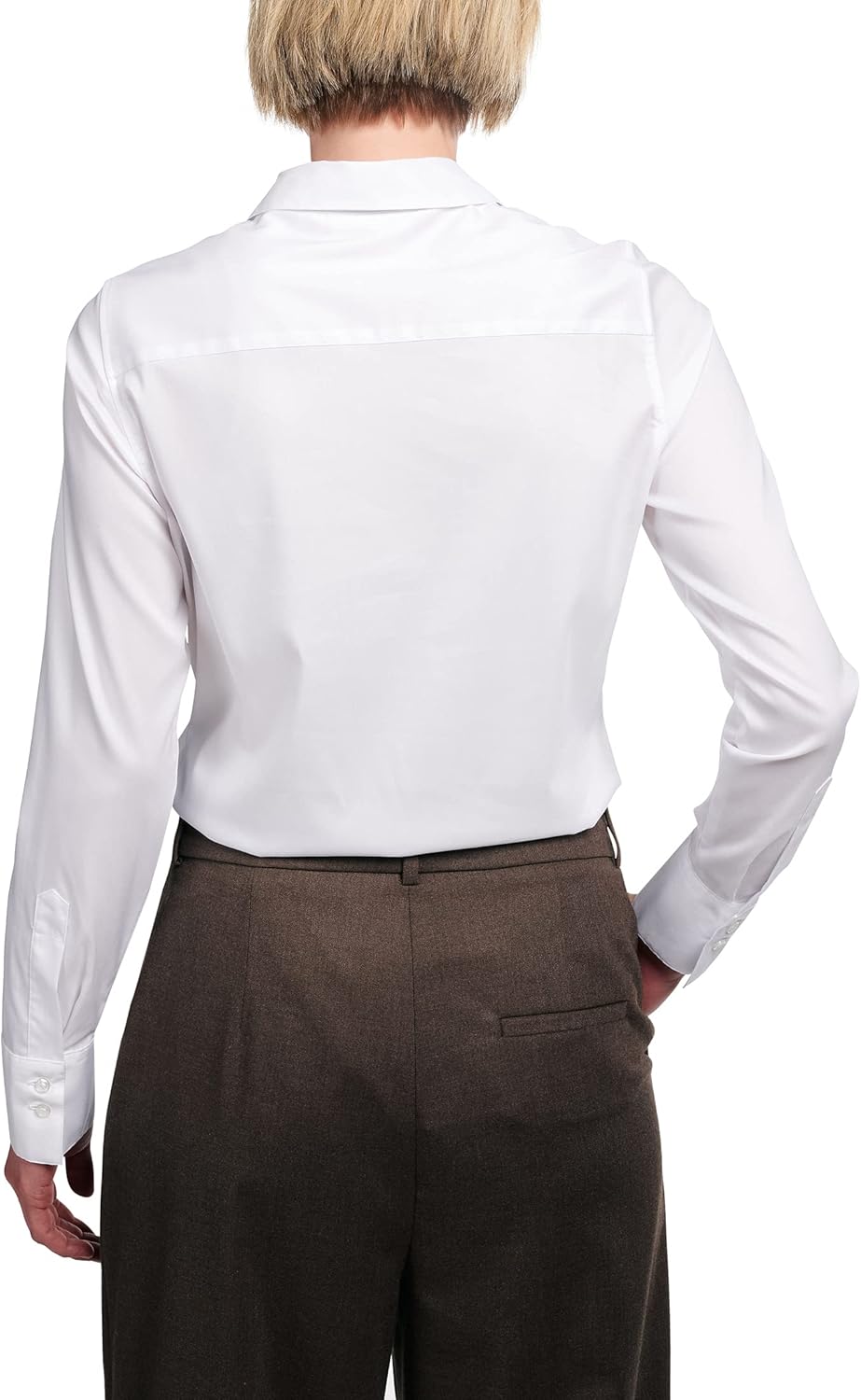 eterna Fitted Bluse Langarm Performance Hemdkragen Stretch Grösse 38 Weiss, 38 Weiss