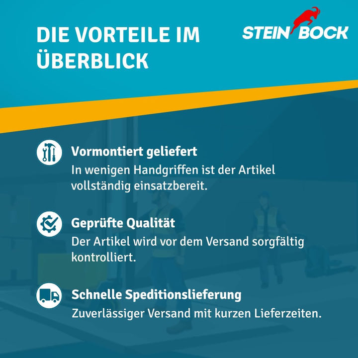 Steinbock Kehrmaschine Turbo elektrisch | 2-fache Schmutzaufnahme | 97 cm Kehrbreite | 4.100 m²/h Ke