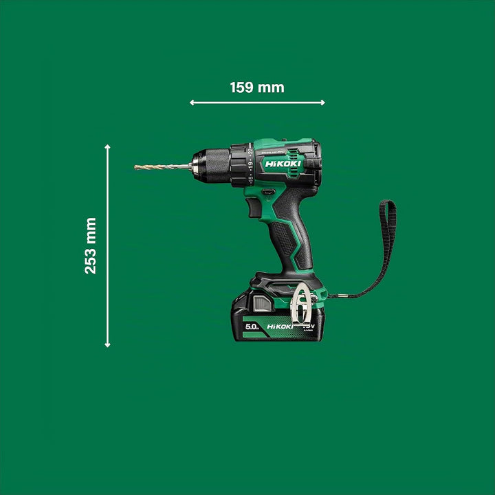 HIKOKI Akku Schlagbohrschrauber DV18DEW4Z, 13mm Metall-Bohrfutter (18V, Max. Festdrehmom. hart: 70 N